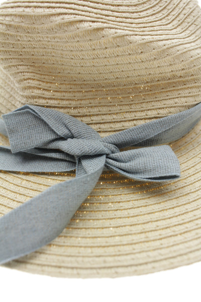 Sombrero lazo gris