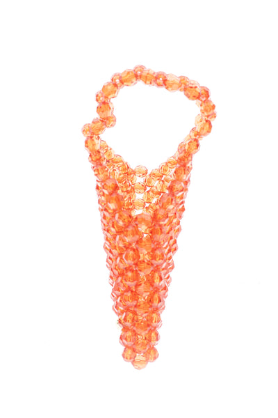 Bolso beaded color coral