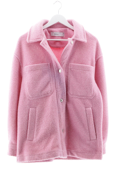 Abrigo tipo sobrecamisa rosa