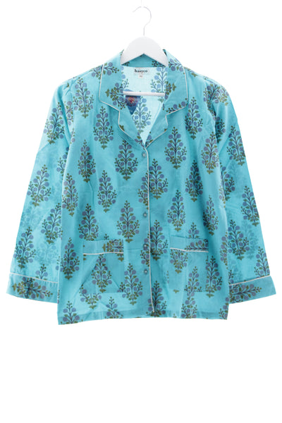 Conjunto pijama en color turquesa