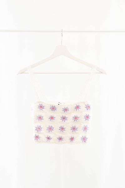 Top crochet flores