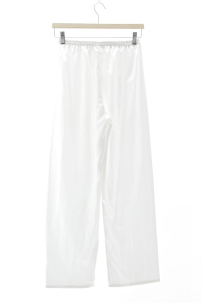 Pantalón blanco wide satinado