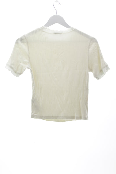 Camiseta manga corta blanca ribbed