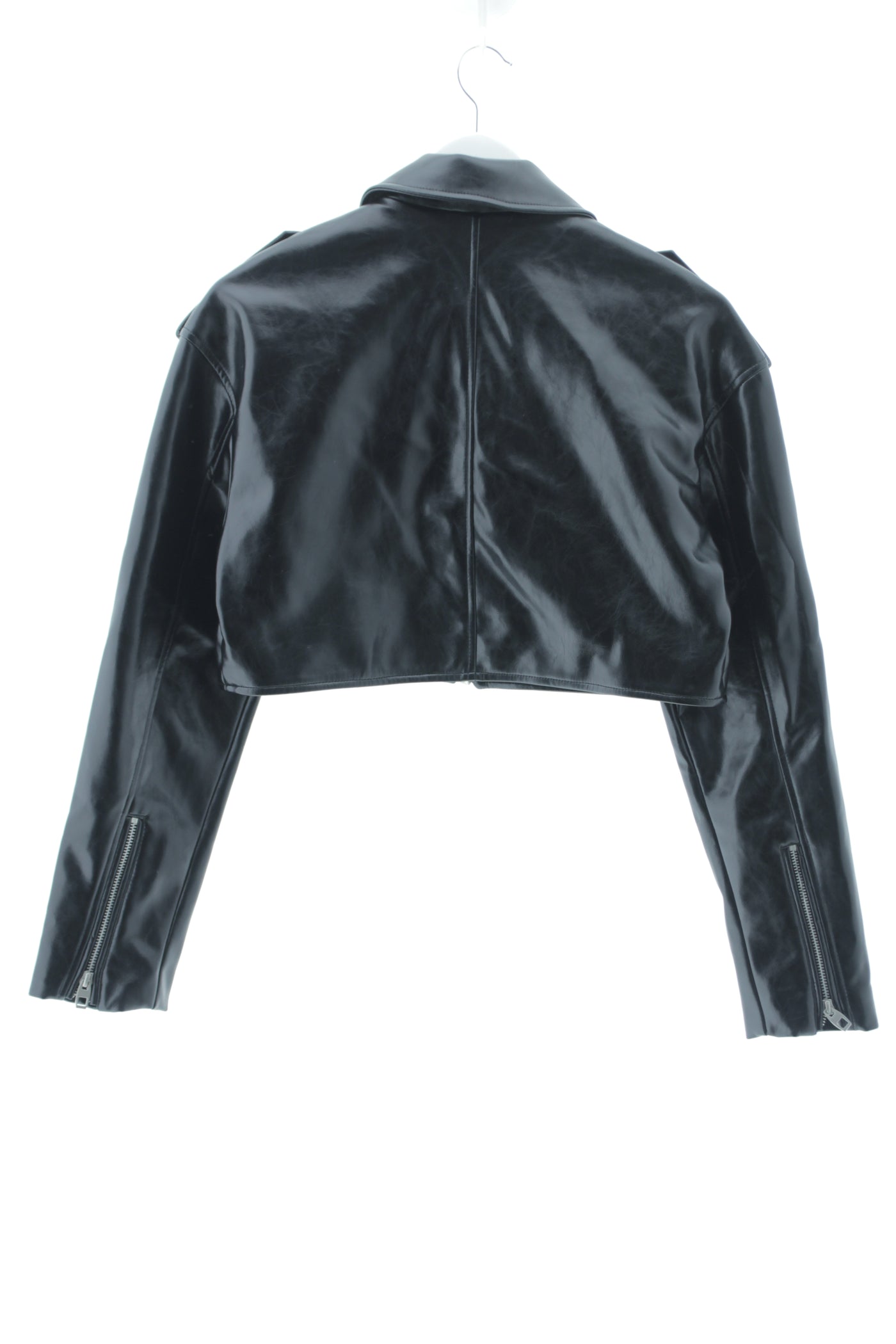 Cropped biker jacket