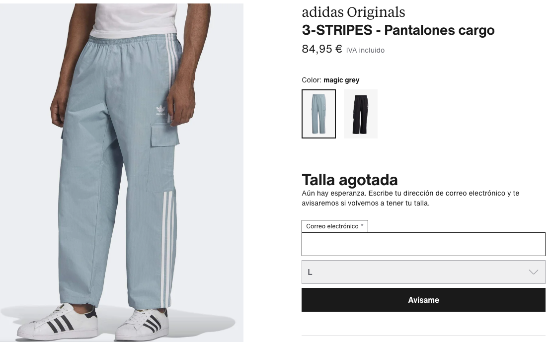 Adidas originals 3 stripes cargo pants
