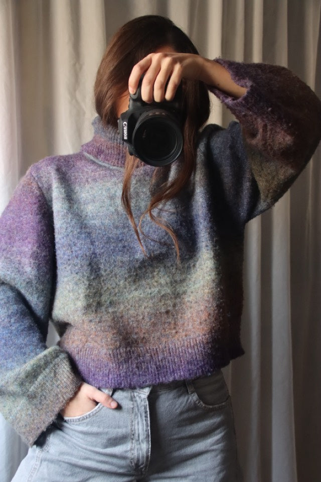 Sweater degradado azul