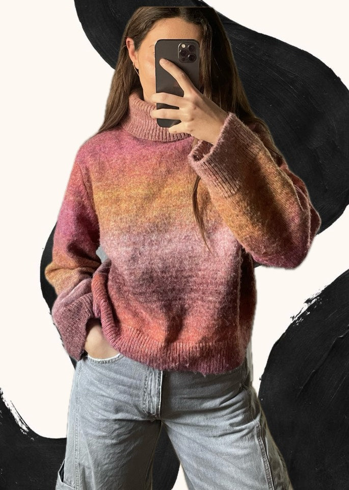 Sweater degradado rosa