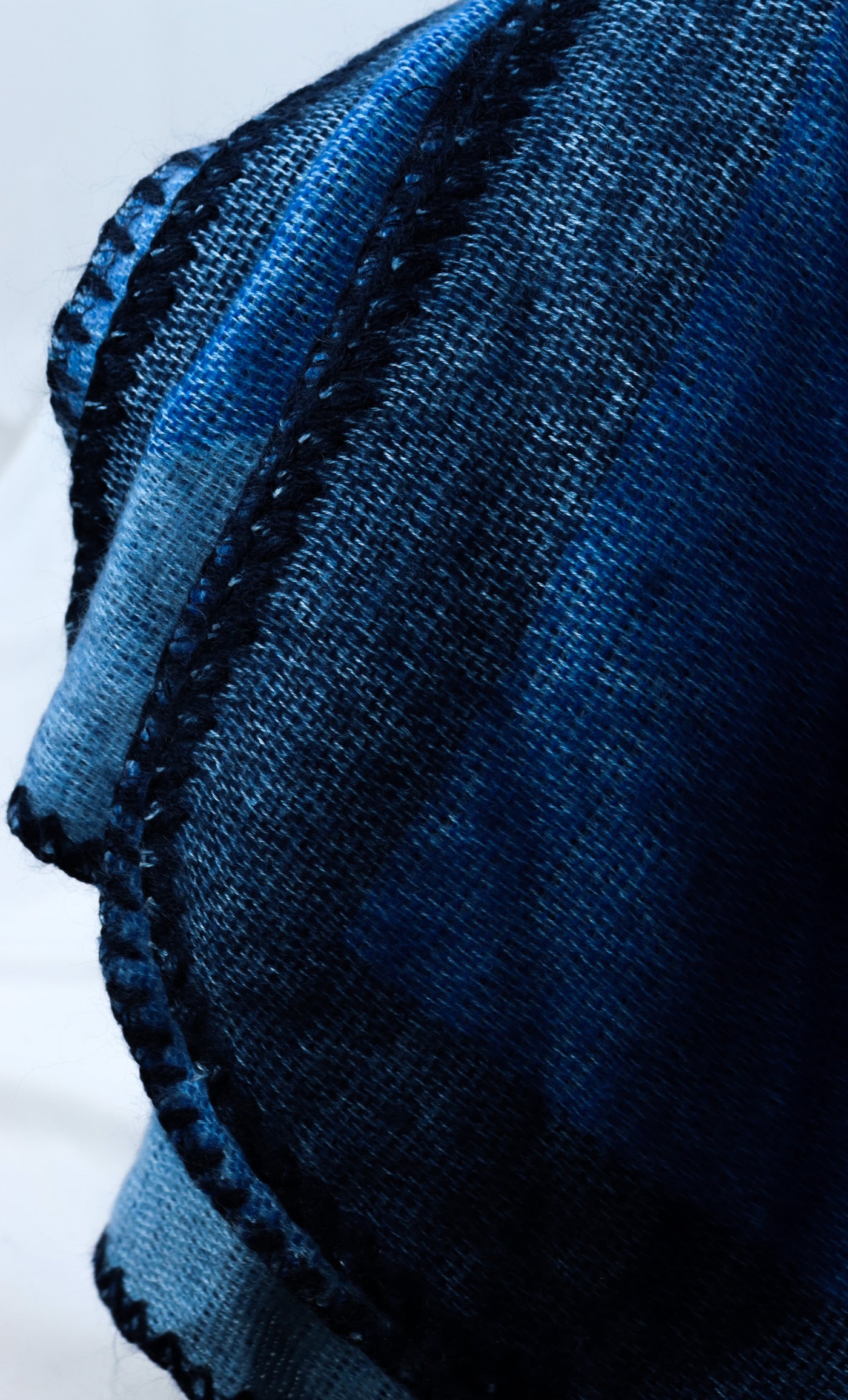 Bufanda azul de cuadros