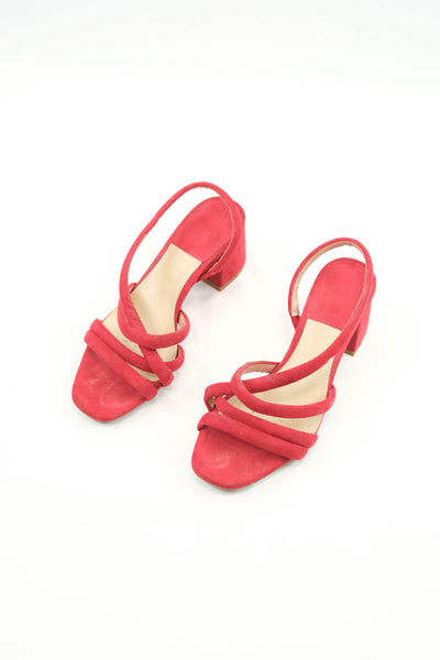 Zapato de tacón ante rojo