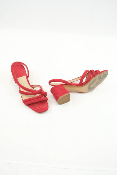 Zapato de tacón ante rojo