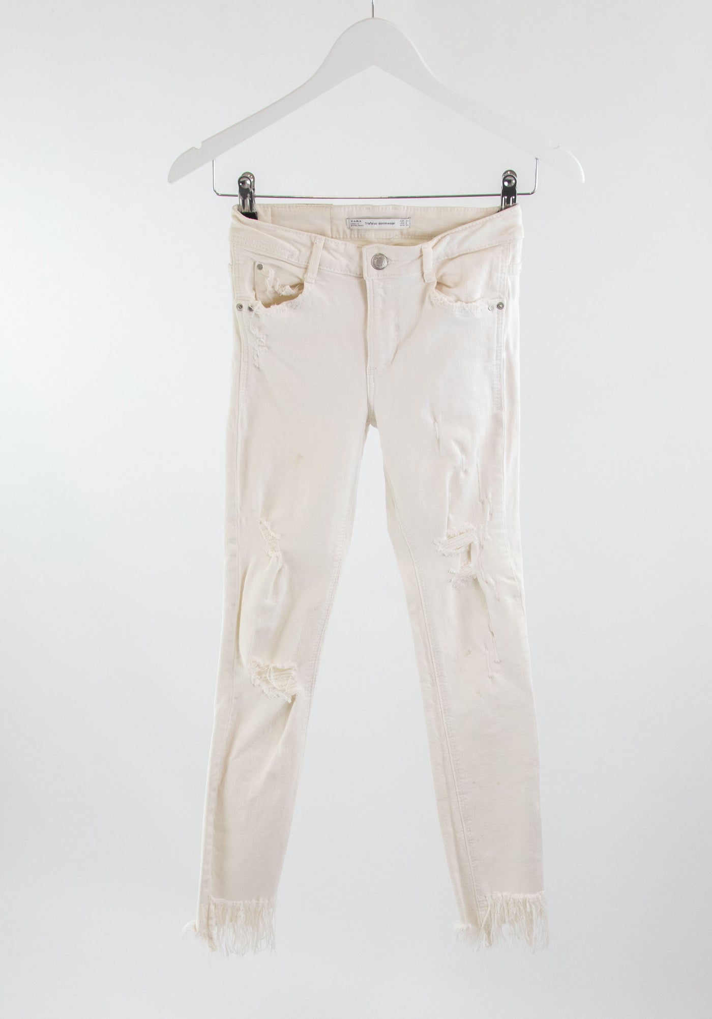 Jeans blancos pitillo