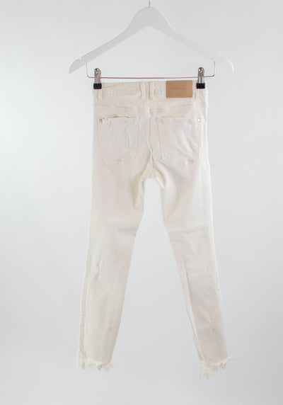 Jeans blancos pitillo