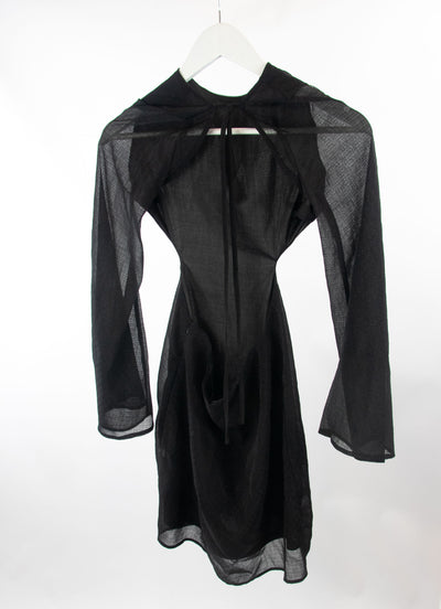 Vestido negro semitransparente espalda descubierta NUEVO