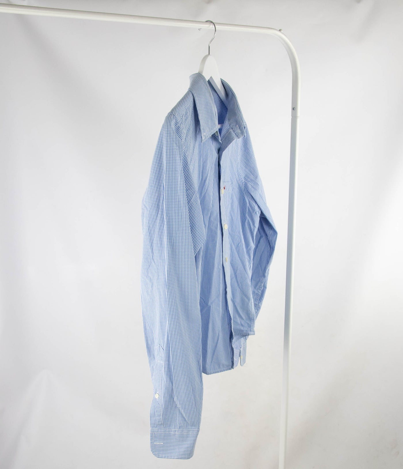 Camisa azul de Cuadros manga larga