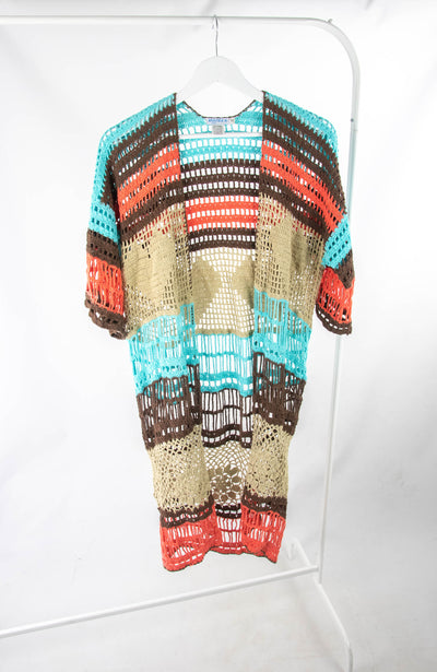 Cárdigan colores crochet