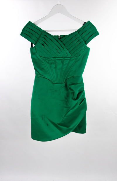 Vestido verde satinado (NUEVO)