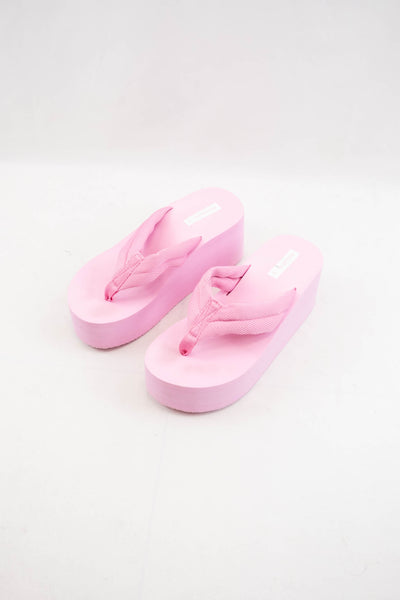Sandalia plataforma rosa