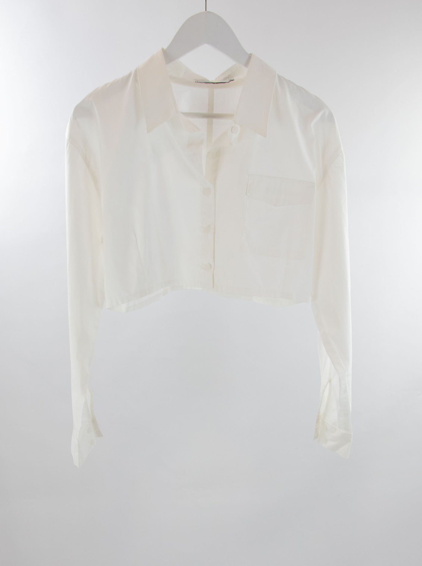Camisa crop blanca