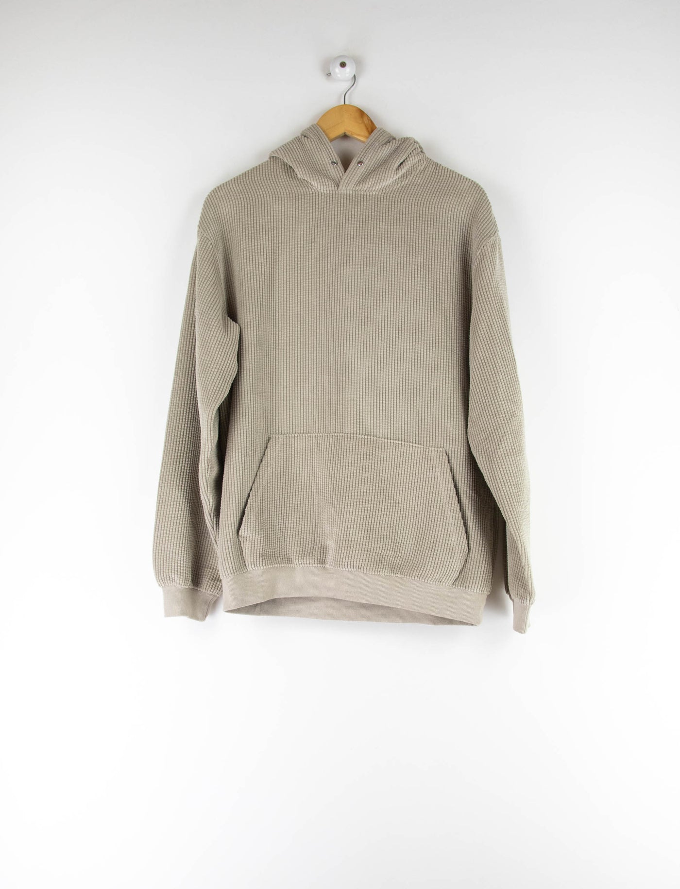 Sudadera beige tipo canalé