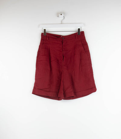 Pantalón corto ancho fluido rojo