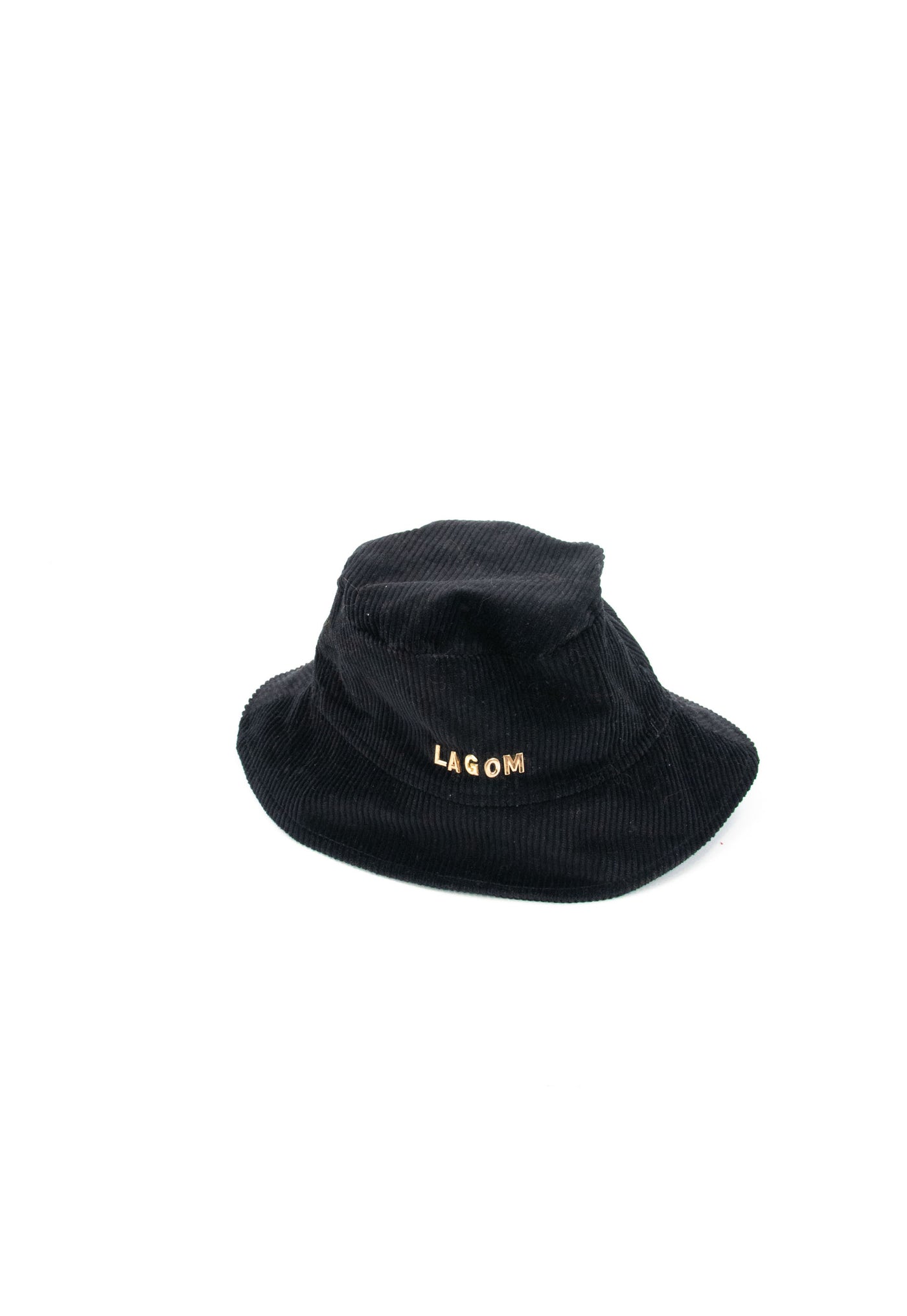 Bucket hat negro de pana