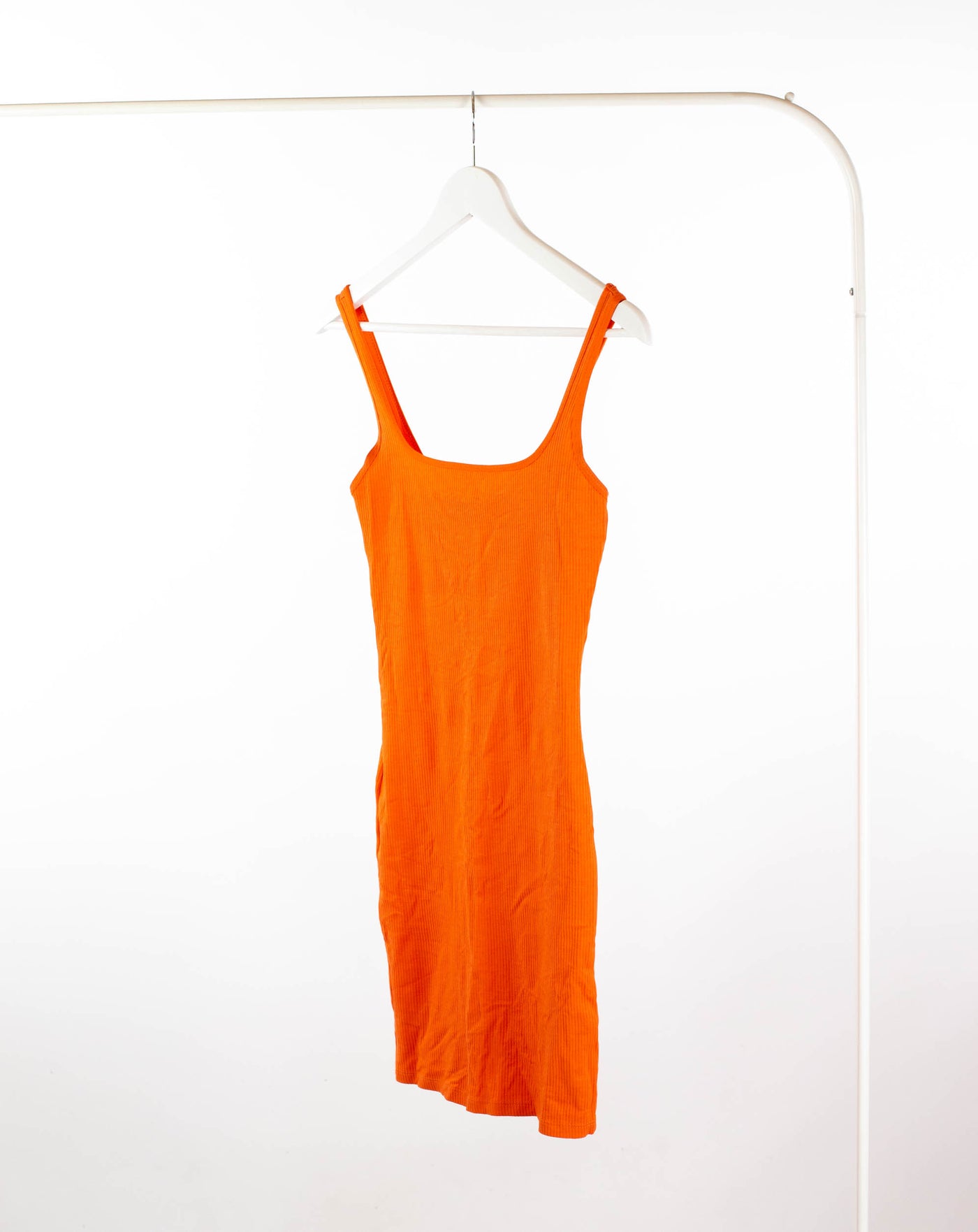 vestido de canalé naranja