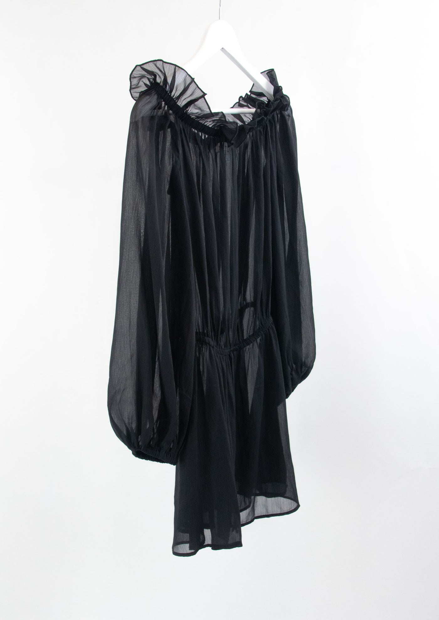 Vestido negro transparente