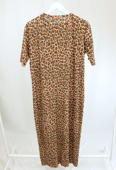 Vestido marrón de leopardo