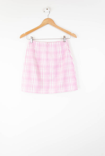 Minifalda rosa a cuadros