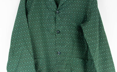 Camisa manga larga verde efecto satinado