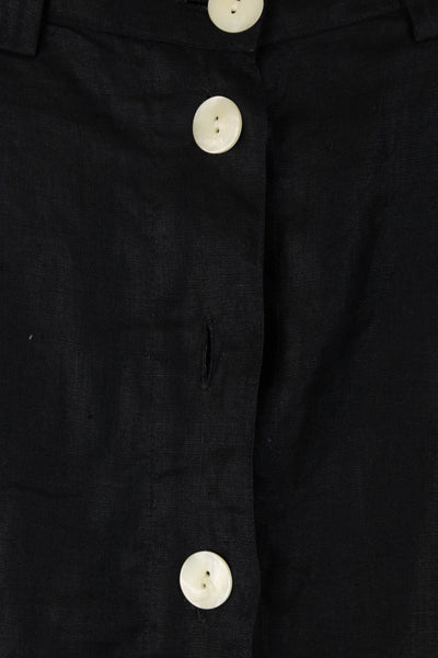 Falda negro con botones