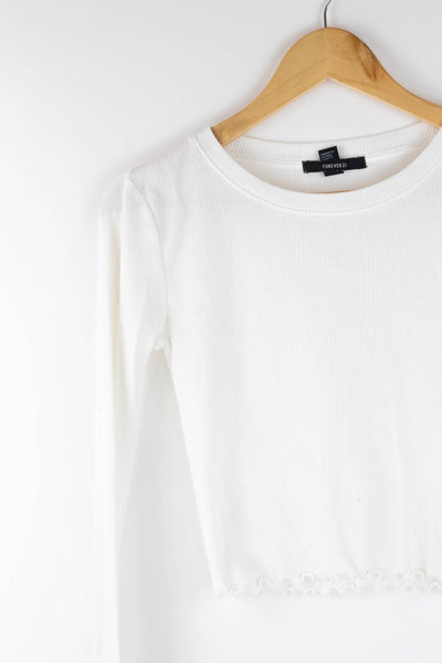 Camiseta de manga larga color blanco