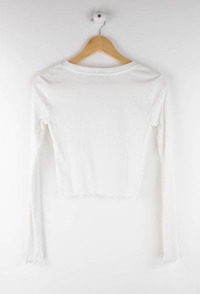 Camiseta de manga larga color blanco