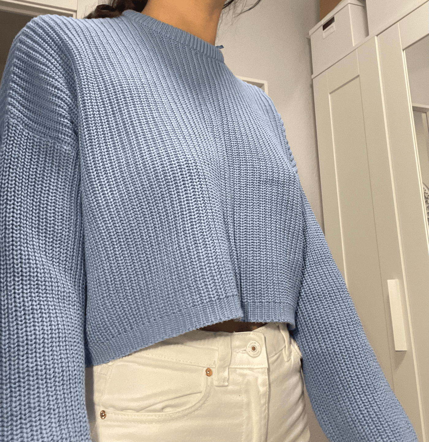 jersey azul corto de manga larga 