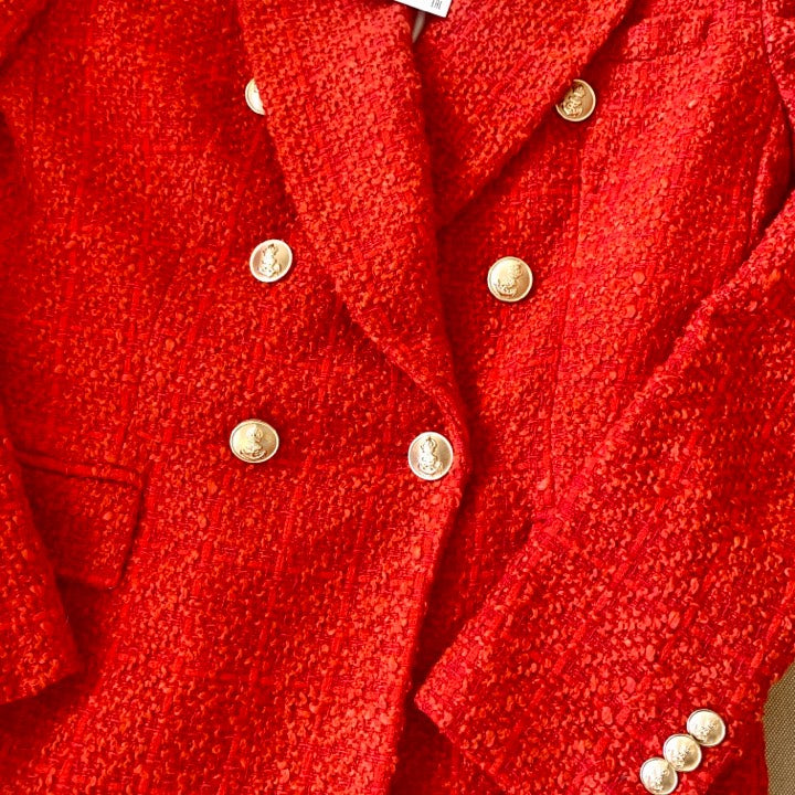 Blazer Americana tweed Roja Zara S 36