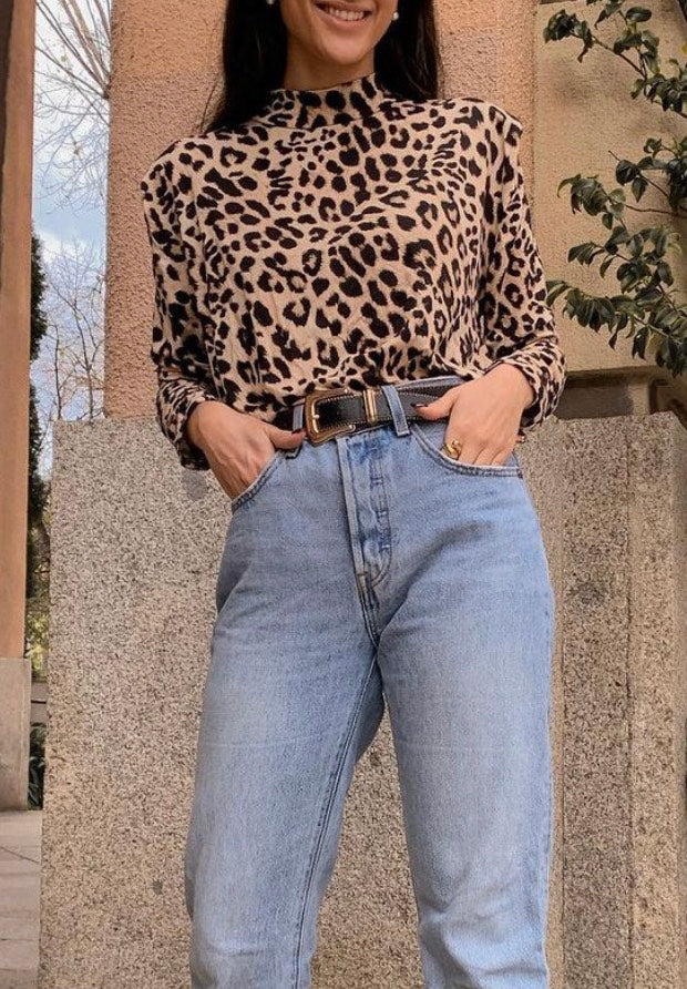 Camiseta estampada leopardo