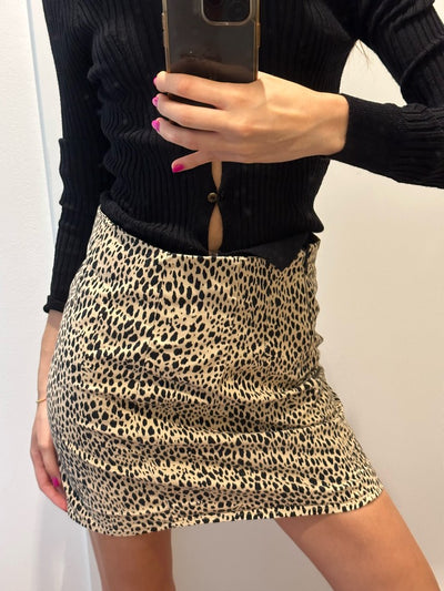 Falda estampado leopardo- Brandy melville