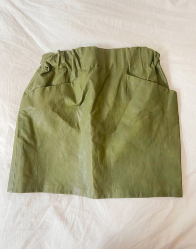 Falda poli piel verde