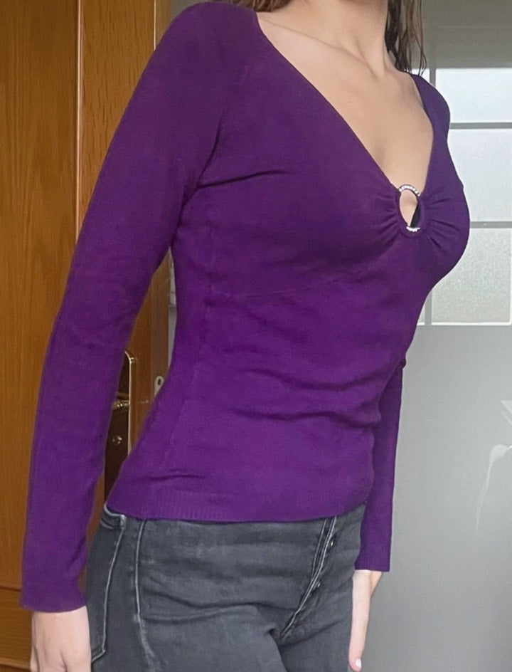 Increíble jersey vintage púrpura de fantasía