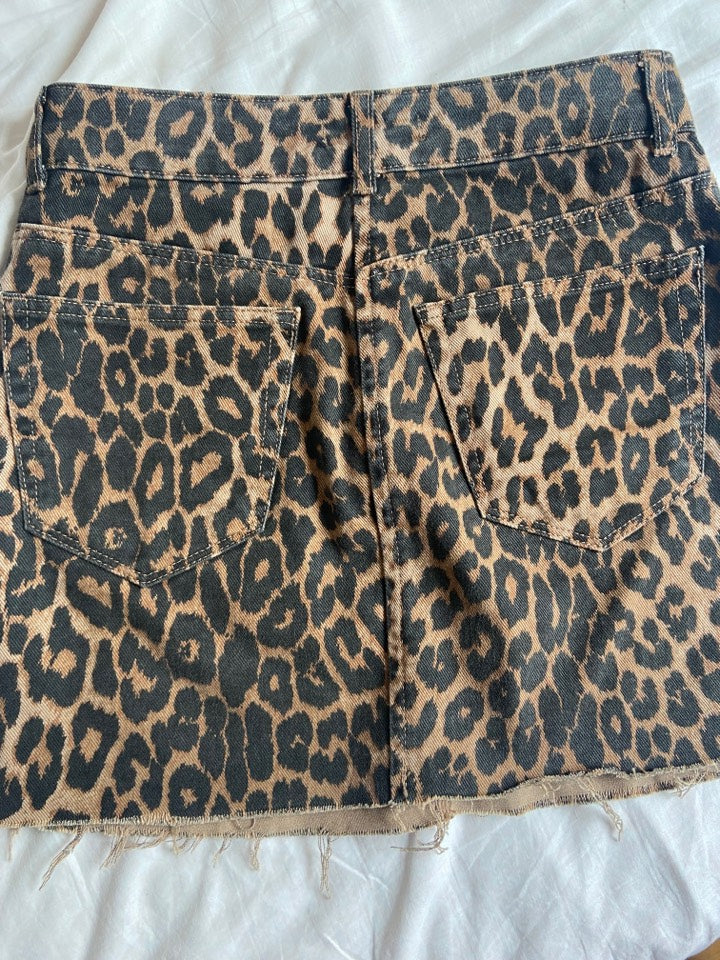 Mini falda leopardo