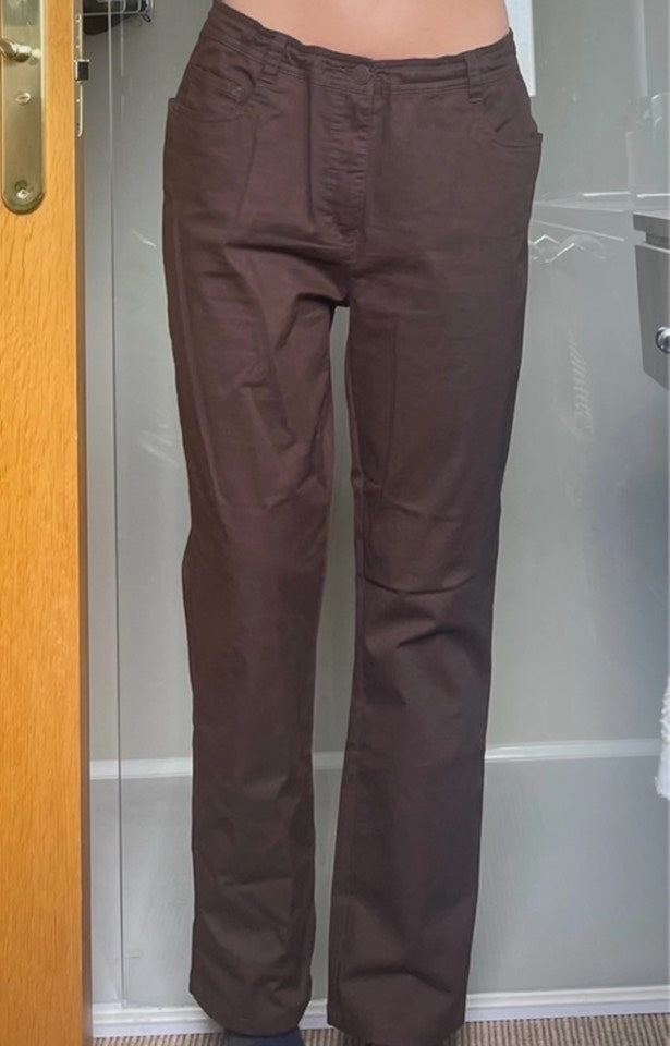 Pantalón chino vintage marrón chocolate ancho