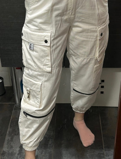Pantalones cargo blancos
