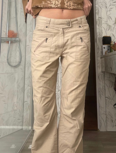 Pantalones vintage cargo beige