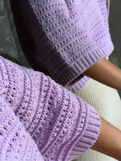 Polo crochet lila