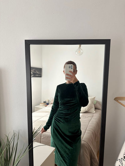 Vestido verde terciopelo